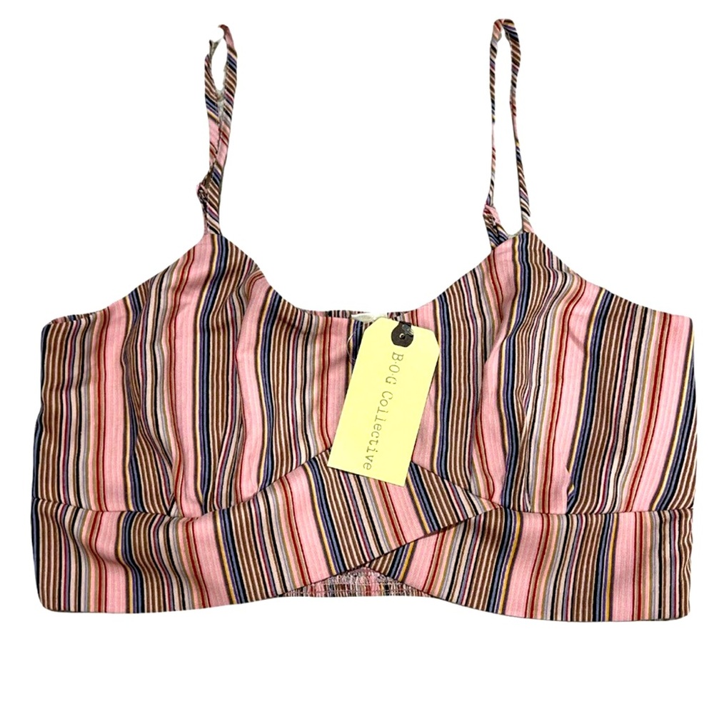 B•O•G | Pink Candy Striped Bralette